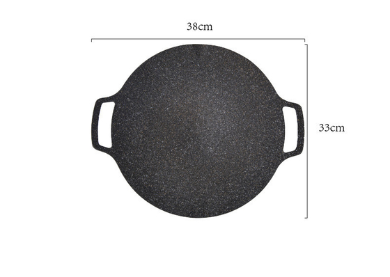 Maifan Stone Cast Iron BBQ Grill Pan Aluminum Die Casting 38*33cm