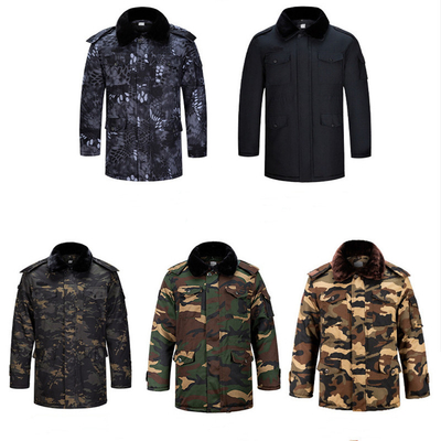 165-190 Cold Proof Camo แจ็คเก็ตฤดูหนาวที่ถอดออกได้ Liner Waterproof Jacket